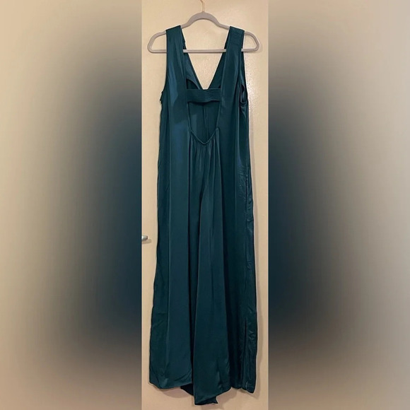 ANTHROPOLOGIE Juniper Wide Leg Jumpsuit in Dark Turquoise - Picture 5 of 10